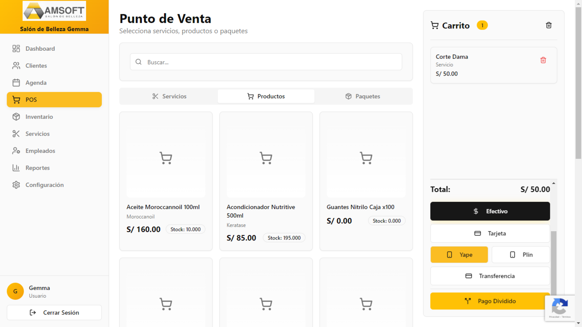 Punto de venta en acción